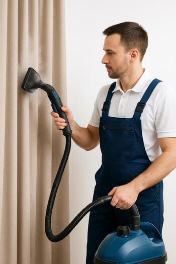 Professional curtain cleaning service