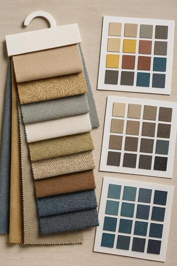Curtain color swatches collection
