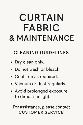 Fabric care instructions