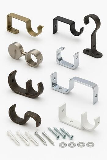 Curtain rod brackets