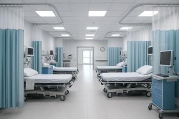 Emergency room hospital curtains