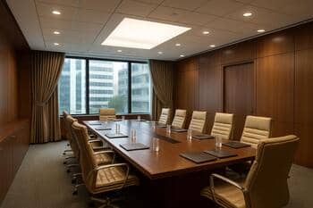 Executive boardroom window treatments