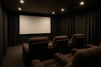 Home theater blackout curtains