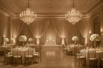 Hotel ballroom event curtains