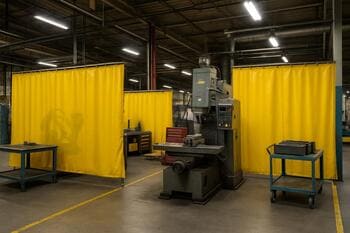 Industrial factory safety curtains