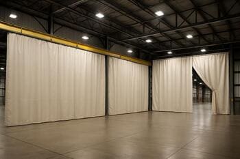 Industrial warehouse partition curtains