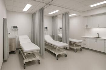 Medical clinic privacy curtains