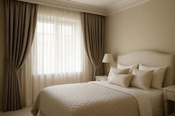 Elegant bedroom window treatments