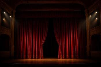 Theater stage curtains